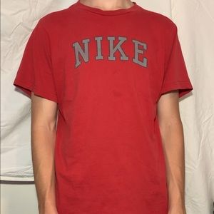 Mens Red Nike Shirt